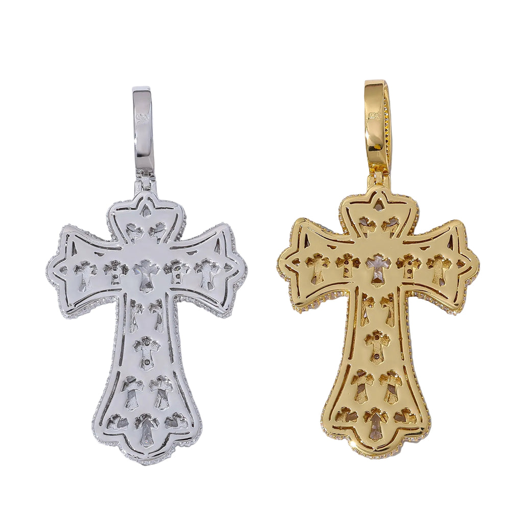 Multi Gem Cross Pendants - Gold