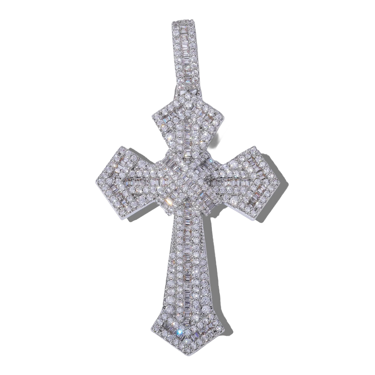 Roped Cross Pendants - Silver