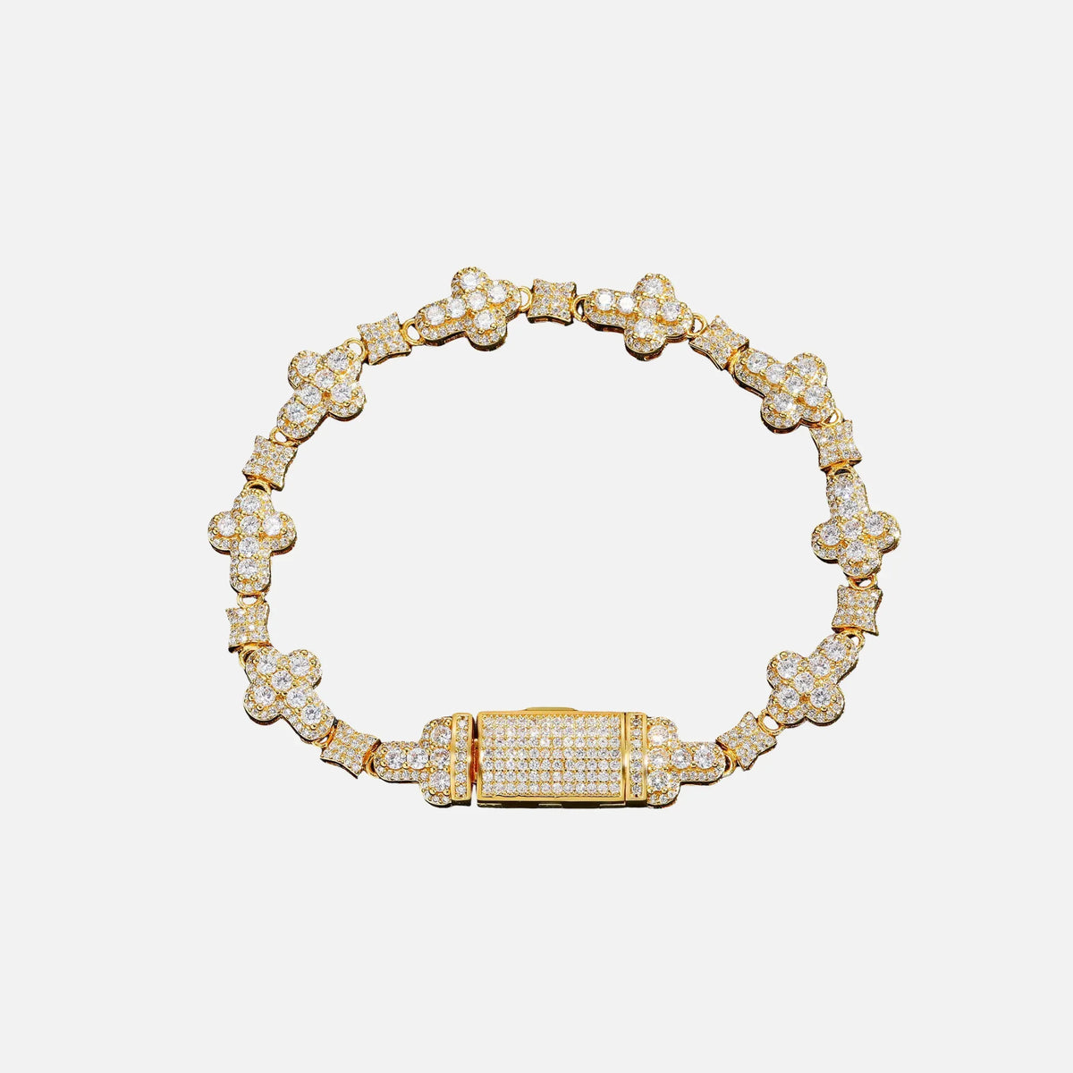 Clover Crystal Bracelet - Gold