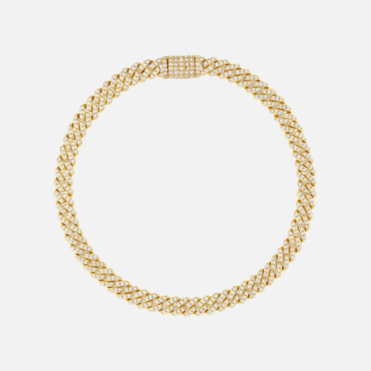 Iced Cuban Bracelet - 6mm - Gold